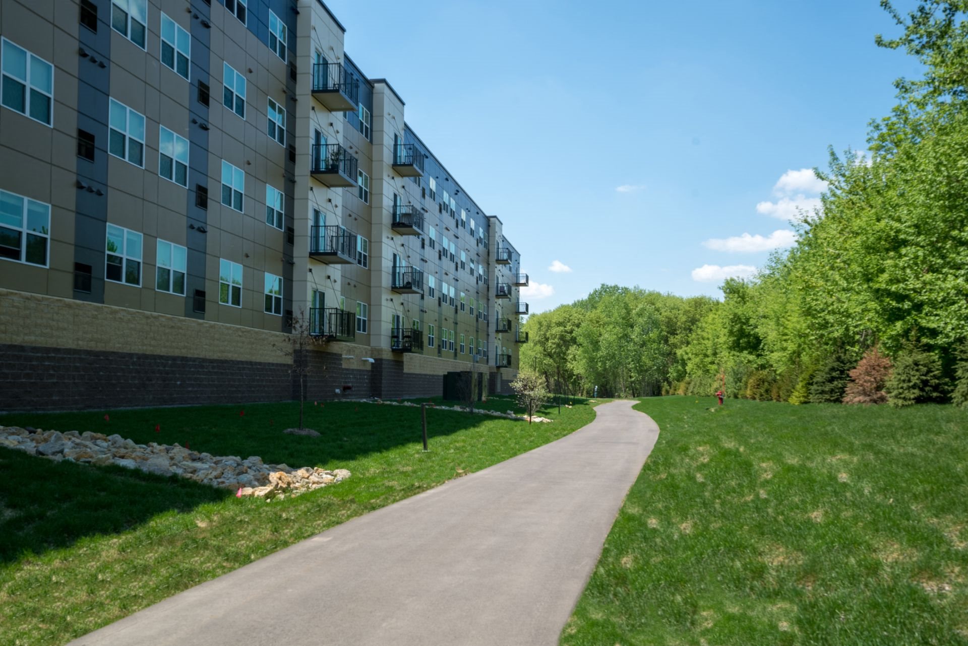 Exteriors Healthy Living in Blaine, MN. Studio, 1, 2 and 3 Bedroom Apartments with Fitness and Cardio Center-Berkshire Central Apartments